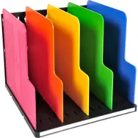 Exacompta Modulotop Sorter A4+ Iderama Regenbogen, 5 Trennplatten, Etikettenhalter, Blauer Engel, 25 Jahre Garantie