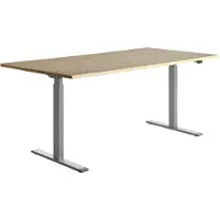 Topstar 501087 höhenverstellbarer Schreibtisch E-Table Holz 180x80 grau/ahorn