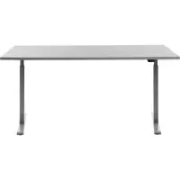Topstar E-Table elektrisch höhenverstellbarer Schreibtisch lichtgrau rechteckig, T-Fuß-Gestell grau 160,0 x 80,0 cm