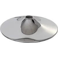 Mendler Fußteller Fußplatte Fuß für Barhocker Barstuhl Drehstuhl Esszimmerstuhl, chrom Ø 38,5cm