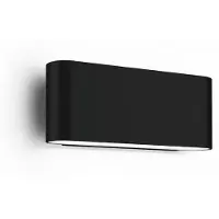 Wever & Ducre Außenwandleuchte Kiosk 1.0, dimmbar, schwarz, Aluminium, Wandleuchte außen