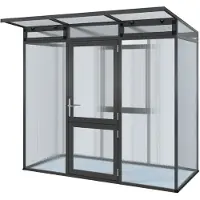 KGT Gewächshaus "Linea I" anthrazit-grau 2,6 m² 10 mm HKP