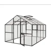 KGT Gewächshaus "Ortasia IV" anthrazit-grau 12,7 m² 4 mm ESG, 10 mm HKP