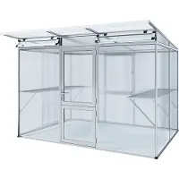KGT , Aktionsangebot (inkl. 65 Euro Zubehör): Gewächshaus "Linea II", pressblank, 6,1 m², 10 mm HKP