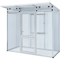 KGT Gewächshaus "Linea I" pressblank 2,6 m² 10 mm HKP