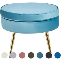 SalesFever Sitzpouf rund aus Samt