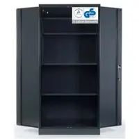 Proregal Stahlschrank BEE mit 7 verzinkten Fachböden | HxBxT 195x92x50cm | Anthrazit-Anthrazit | Werkstattschrank Werkzeugschrank Aktenschrank