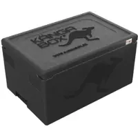Kängabox Thermobox Professional GN 1/1, Volumen 39 l, Unterfassgriffe, stapelbar, mit Deckel, EN 10/2011, L 600 x B 400 x H 290 mm, EPP, schwarz