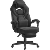 Songmics Ergonomischer Bürostuhl mit Fußstütze tintenschwarz OBG077BH21