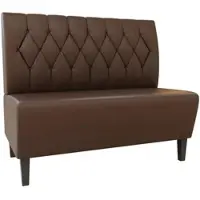 BIG Möbel Gastro Sitzbank Paris | 160 cm breit | Kunstleder Braun | Diamant | Dinerbank