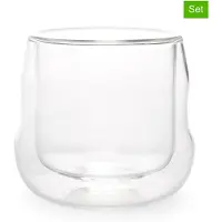 Salt & pepper Doppelwandiges Glas Palm 200 ml (2er Set)