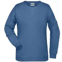 James & nicholson Damen Raglan Sweater Sweatshirt 8021 light denim melange XS