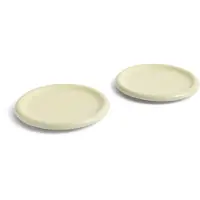 HAY Barro Teller, pistazie, Ø 24 cm, 2er-Set, Terrakotta - , Barro, Grün, Gips / Ton, Design