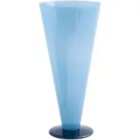 HAY - Conical Vase L, Ø 12 x H 26 cm, petrol blue and dark blue