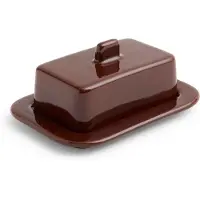 HAY Barro Butterdose, dunkelrot, 18 x 12 cm, Terrakotta - , Barro, Rot, Gips / Ton, Design