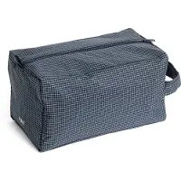 HAY Kulturbeutel Grid Wash Bag Medium Dark Blue