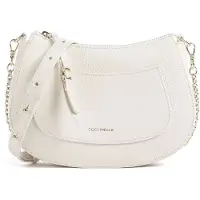 Coccinelle Weiße Damenhandtasche mit Kettenriemen & Logodetail – Eleganz Pur