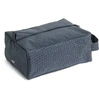 HAY Kulturbeutel Grid Wash Bag Small Dark Blue