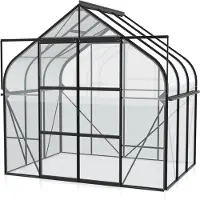 Vitavia Vitavia, Aktionsangebot (inkl. 100 Euro Zubehör): Gewächshaus "Diana 5000", schwarz, 5,0 m², 3 mm ESG