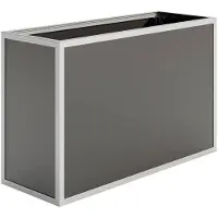 KGT , Aluminium-Hochbeet "130", silber, 1,21 x 0,45 x 0,77 m (L x B x H)