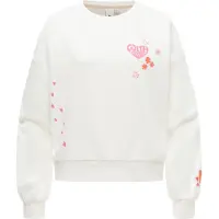 Ragwear Rundhalspullover "Sweater Wuss PP", Damen, Gr. M, beige (ivory), Obermaterial: 70% Baumwolle CO. 30% Polyester PES., Rundhals, Ärmel ohne Ärmelschlitz Rippbündchen, Pullover Rundhalspullover
