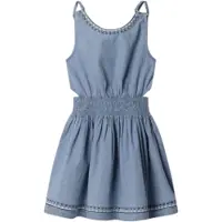 Pepe Jeans für Mädchen. PG9500021 Ivanny Kleid blau (16años= 176cm), Lässig, Baumwolle, Ärmellos / Hosenträger, Kinderbekleidung