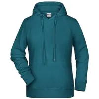 James & nicholson Damen Raglan Kapuzen Sweater Hoodie 8023 petrol melange L