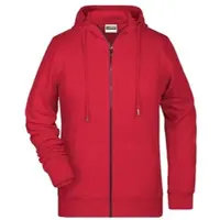 James & nicholson Damen Kapuzen Sweatjacke 8025 red XXL
