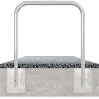 SCHAKE Abweisebügel aus Stahlrohr Ø 60 x 2,5 mm Breite: 1000 mm, Höhe: 1000 mm ohne Querholm, zum Einbetonieren