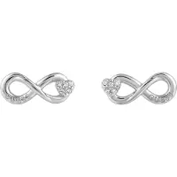 GUESS JUBE06049JWRHT/U Damen-Ohrringe Ohrstecker Unendlichkeit Silberfarben