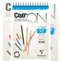 Clairefontaine 5x Cray'ON, Spiralblock A4, 50 Blatt 120g - 975024C