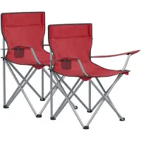 Pricenet Campingstuhl 2er Set klappbar GCB01RD