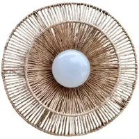 Lumisky DALIA Kabellose Wandleuchte D30CM Rattan Beige