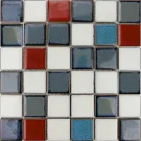 Premium Mosaic Keramikmosaik blau 30x30 cm glanz MOS48MIX1