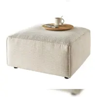 KAWOLA Hocker RANI Polsterhocker Cord cremeweiß