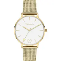 Tamaris Watch für Damen,Damenuhr mit Meshband aus Edelstahl und Herz-Detail Klassisch-modernes Design Hochwertiges Gehäuse & robustes Glas hoher Tragekomfort