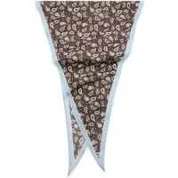Manfield Braunes Tuch mit weißen und blauen Details | Größe Onesize