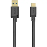 Hama 00202006, 1,5 m, USB A, USB C, USB 3.2 Gen 1 (3.1 Gen 1), 5 Gbit/s, Schwarz
