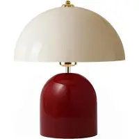 Opviq , Moderne Tischlampe mit Metallkörper, Rot, Ø25 h:13 cm, Höhe: 32 cm, 150 cm Kabel mit Schalter, E27 Fassung (max. 40 W), IP20, Stilvolles Design für jedes Zuhause.