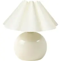 Opviq , Moderne Tischlampe mit Metallkörper, Ecru, Ø29 h:13,5 cm | 150 cm Kabel mit Schalter | E27 Fassung, max. 40 W | Stilvolles Design für jeden Raum, IP20.