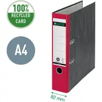 Leitz Ordner 1080 Wolkenmarmor breit DIN A4, rot, 3 Stück
