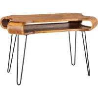 Riess Massivholz Schreibtisch ORGANIC LIVING 120cm braun Sheesham stone finish mit Stauraum