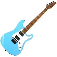 Jamstik Standard-MIDI-Gitarre und gepolstertes Etui himmelblau mit weißem Schlagbrett