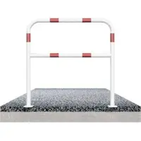 SCHAKE Abweisebügel aus Stahlrohr Ø 48 x 2,5 mm Breite: 1000 mm, Höhe: 1000 mm + Querholm, beschichtet, zum Aufdübeln