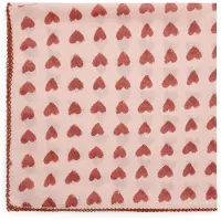 Manfield Roséfarbenes Tuch mit Herzmuster | Größe Onesize