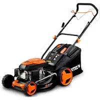 FUXTEC 4in1 Benzin Rasenmäher FX-RM4646 - 146ccm | 46cm |Seilzugstarter | 50L Fangkorb |3,5PS | 31kg | Mulchfunktion | Seitenauswurf| bis 1000m²