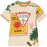 GUESS T-Shirt N6GI02 K8HM4 Beige Regular Fit