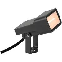 SLV SYNA WIDE, Erdspiessleuchte, 2200K, 115°, IP65, rund, schwarz 1008478