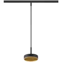 SLV 1009018 GRIP! FLAT, 48V Pendelleuchte, DALI, Pendellänge 200 cm, 2700/3000 K, schwarz / gold