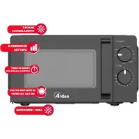 Ardes AR6520G, Arbeitsplatte, Kombi-Mikrowelle, 20 l, 700 W, Drehregler, Schwarz